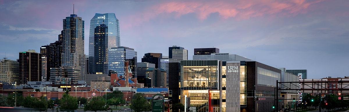 Denver during twilight