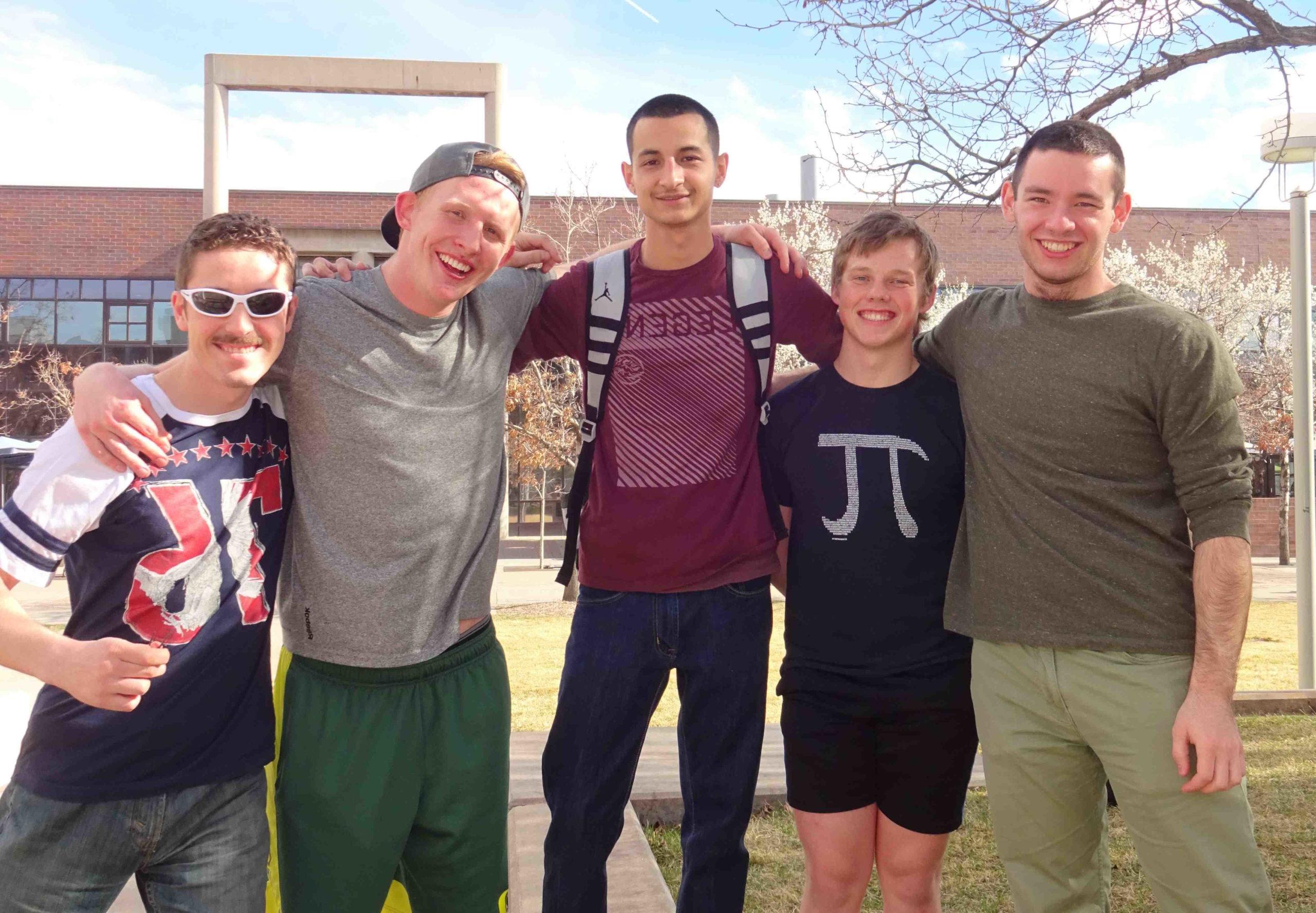 Students wearing shirts to celebrate 