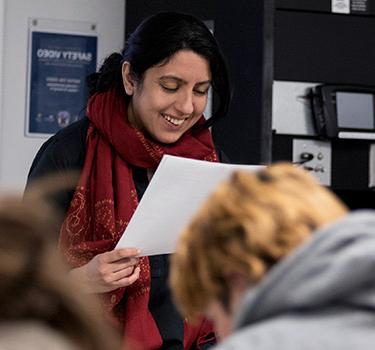 Dr. Sanaa Riaz teaching