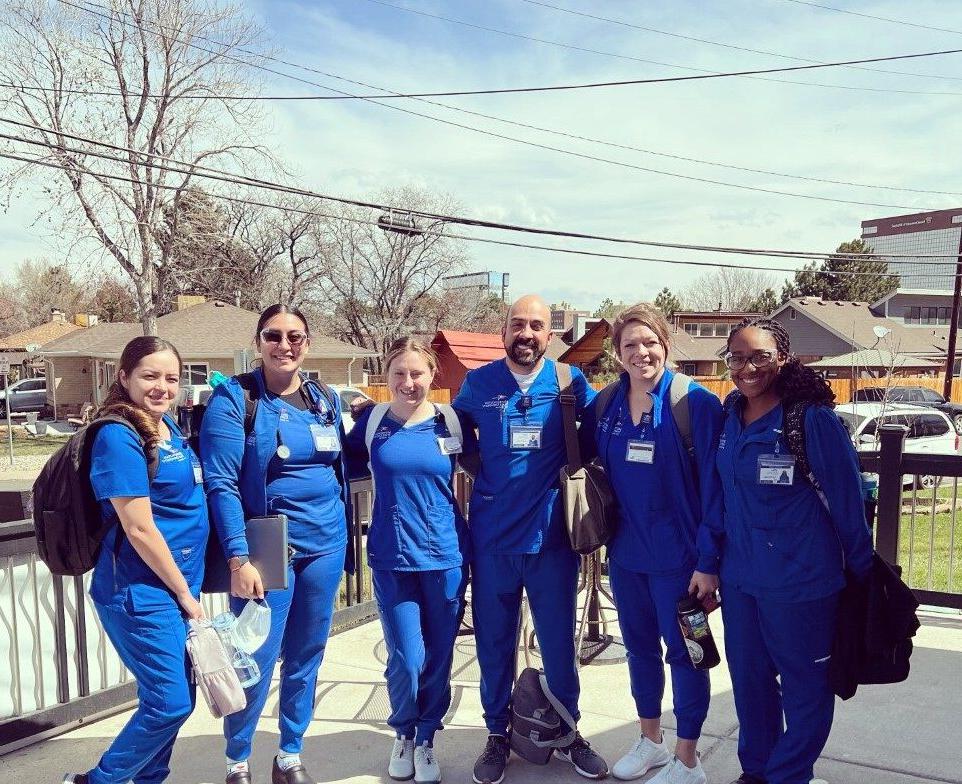 Smiling nursing students