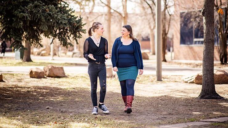 Rose, right, began her transition a year and a half ago in an approach she likened to rapid iterative prototyping, trying different variants to connect to a greater sense of self and finding what fit. The work Traci Hartley and Rose have done together at the clinic has been a key part of this process. Photo by Alyson McClaran